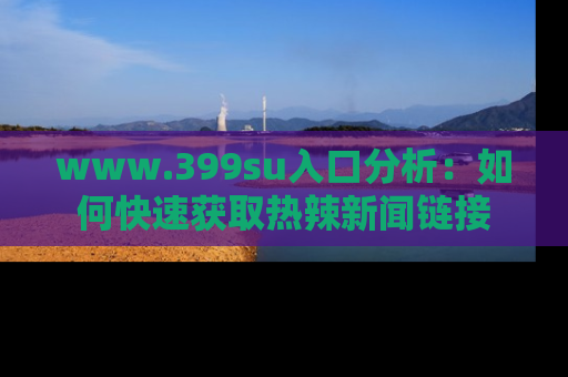 www.399su入口分析:如何快速获取热辣新闻链接