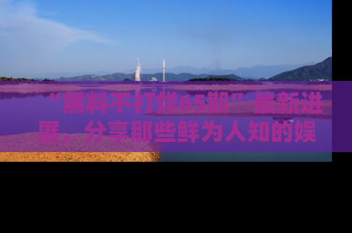 “黑料不打烊65期”最新进展，分享那些鲜为人知的娱乐八卦