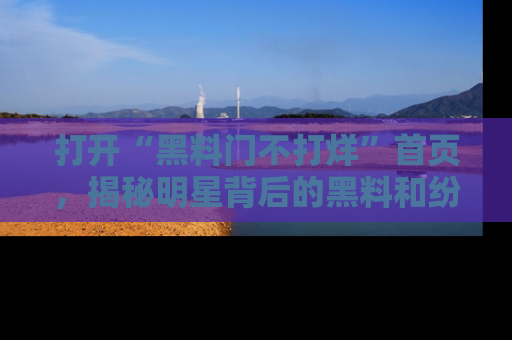 打开“黑料门不打烊”首页，揭秘明星背后的黑料和纷争真相！