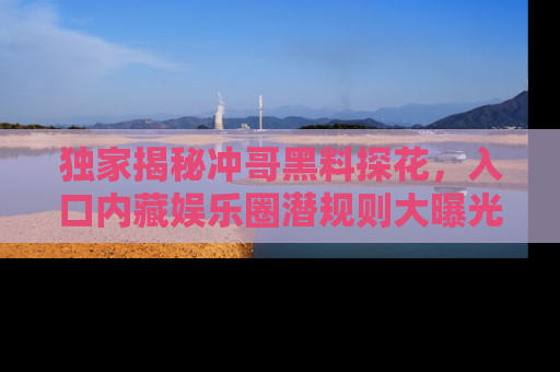 独家揭秘冲哥黑料探花，入口内藏娱乐圈潜规则大曝光