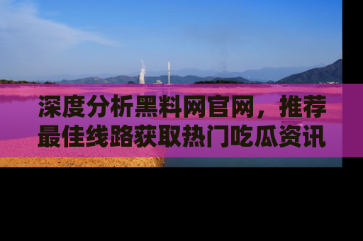 深度分析黑料网官网，推荐最佳线路获取热门吃瓜资讯