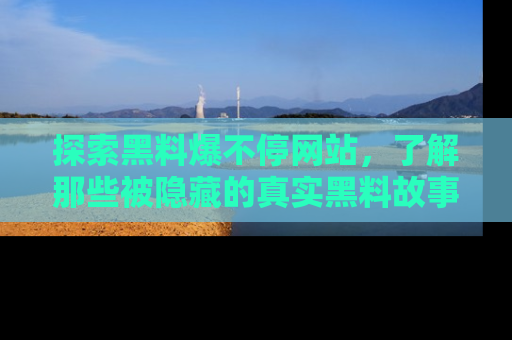 探索黑料爆不停网站,了解那些被隐藏的真实黑料故事