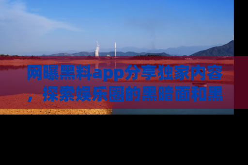网曝黑料app分享独家内容，探索娱乐圈的黑暗面和黑料